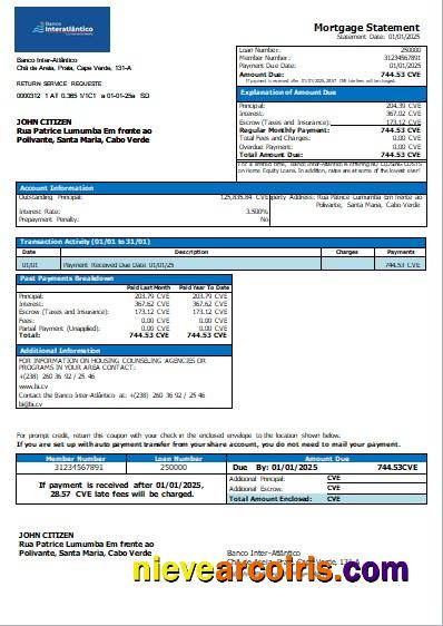 Cambodia Foreign Trade Bank of Cambodia bank mortgage statement
